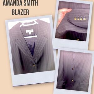 NWT VTG Amanda Smith Blazer, Suit Jacket, Corpcore, Plus Sz 18W, 1X, Career, Geo
